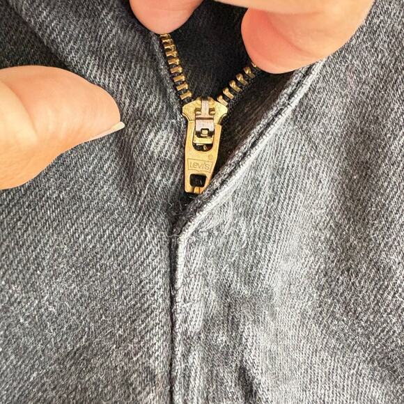 VTG Little Levi’s  USA Made kids Denim Jeans Orange Tab Slim Black Wash 5/6y - Picture 5 of 8